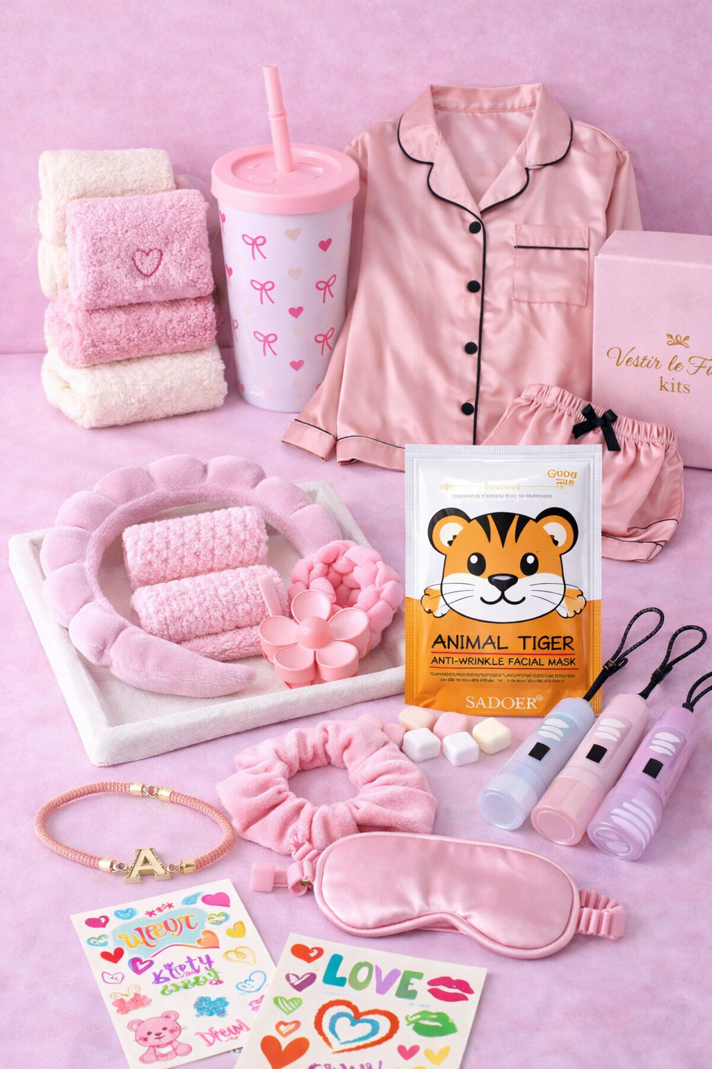 Kit Pijamada Infantil – Satin Dreams